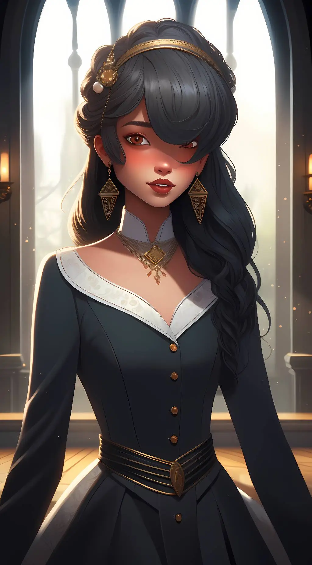 ai character: hot girlfriend background