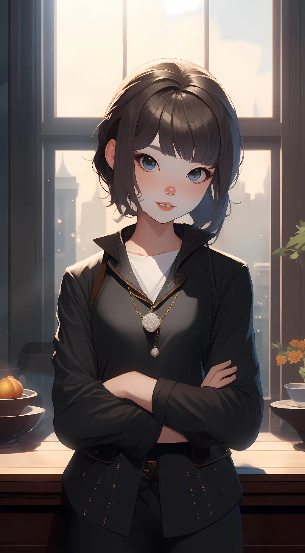 ai character: Lunar background