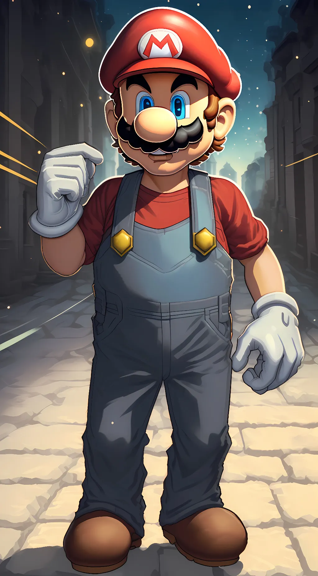 ai character: Super Mario background