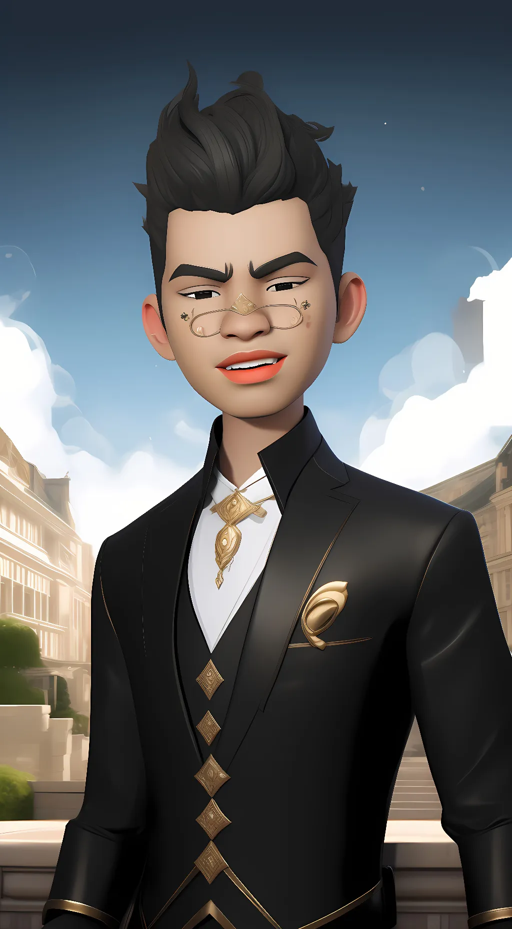 ai character: ash background