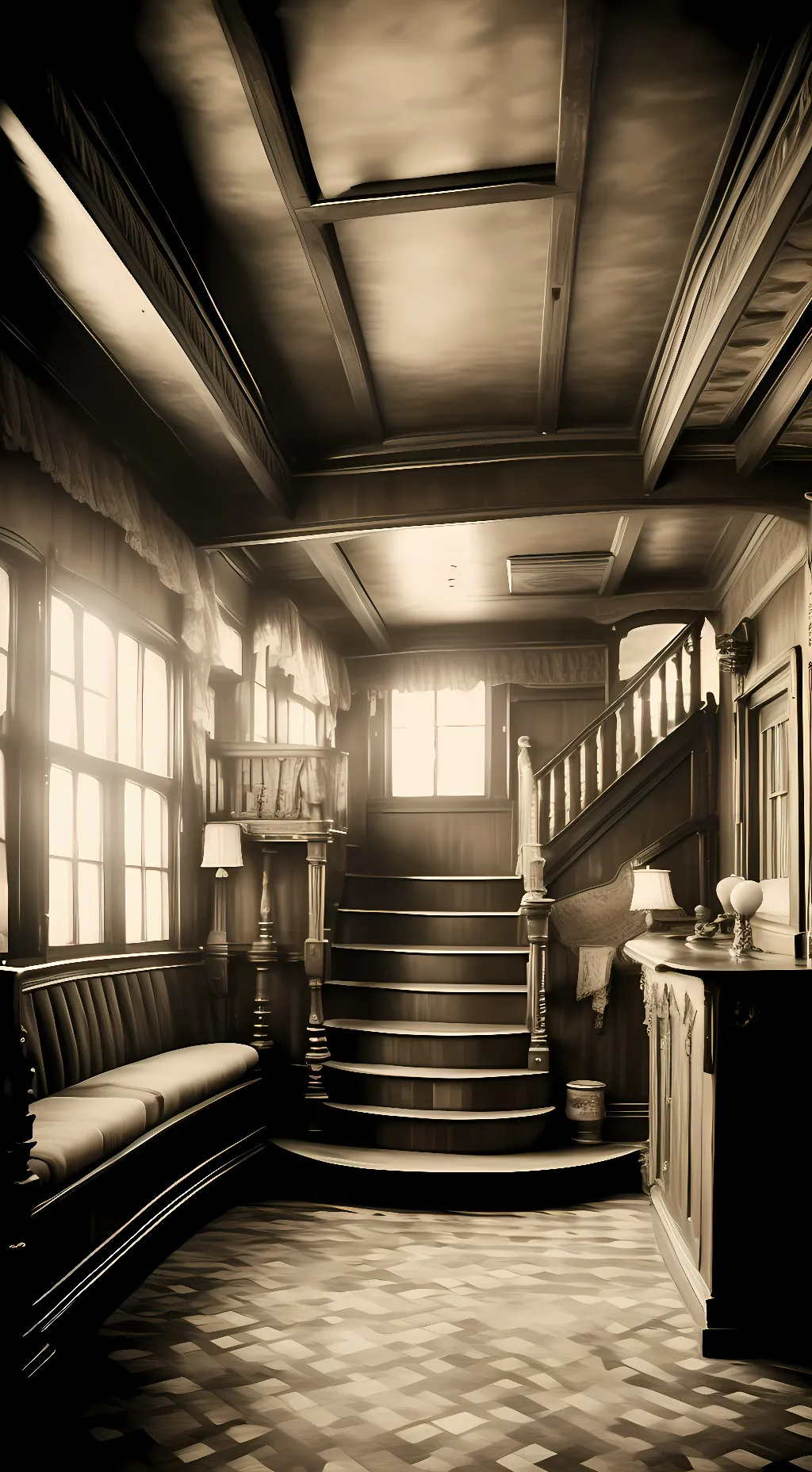 ai character: titanic background