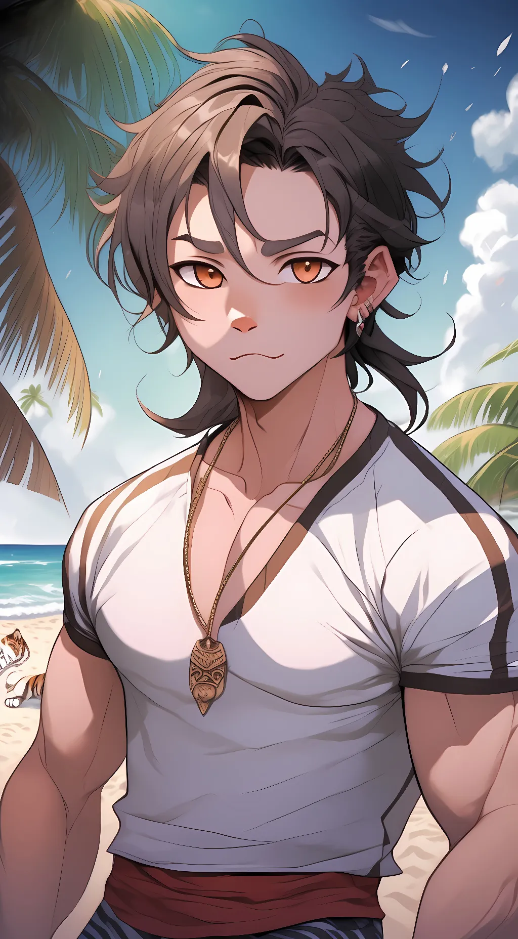 ai character: tiger background