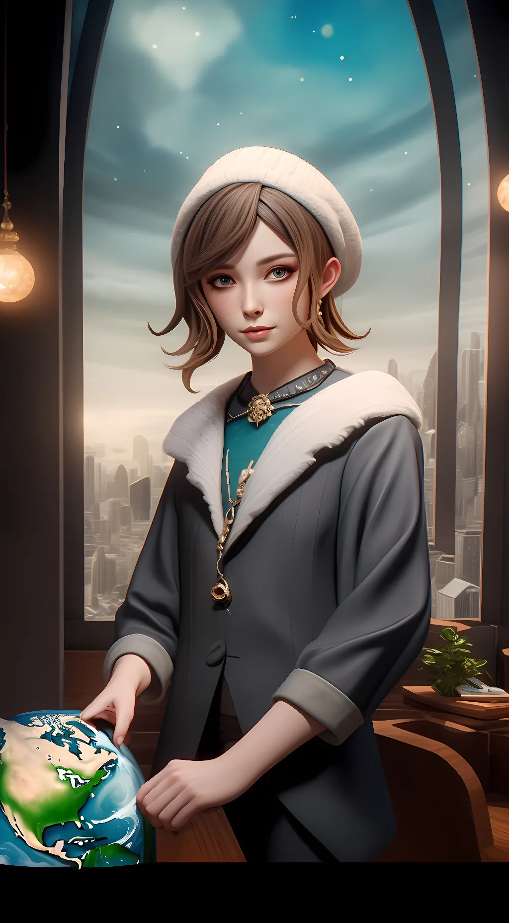 ai character: Earth background