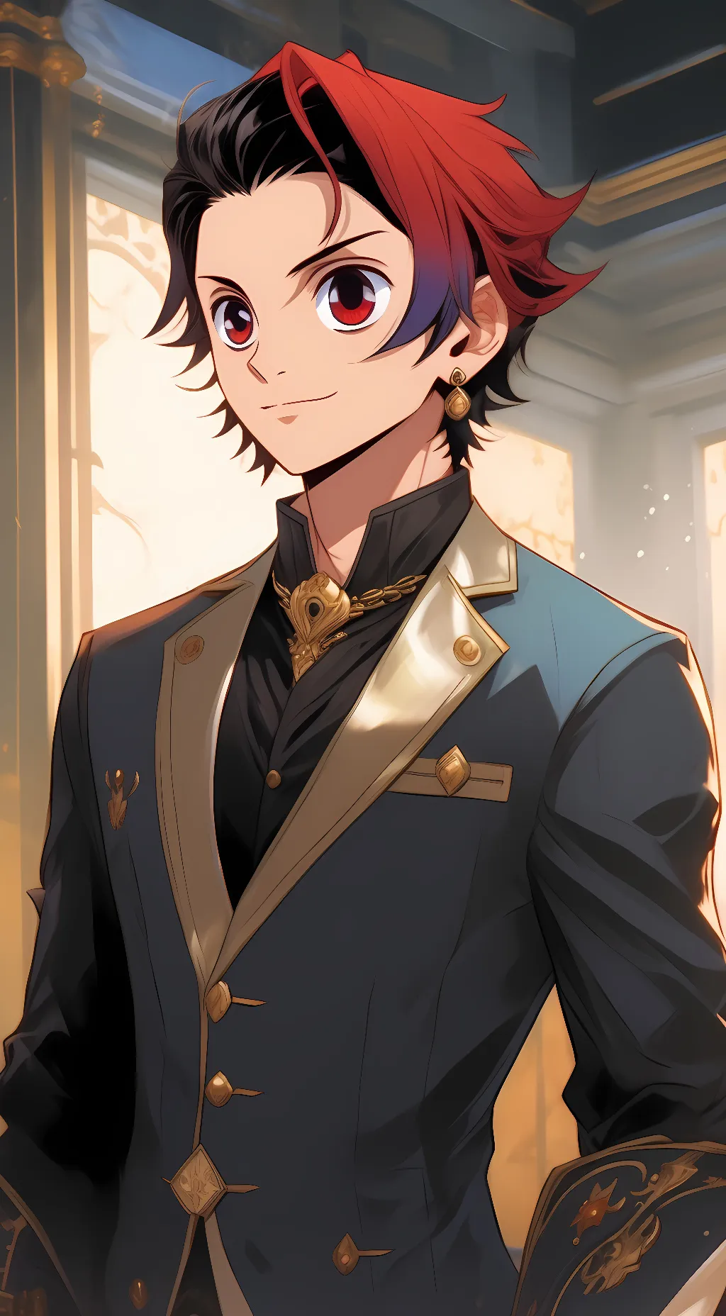 ai character: tanjiro  background