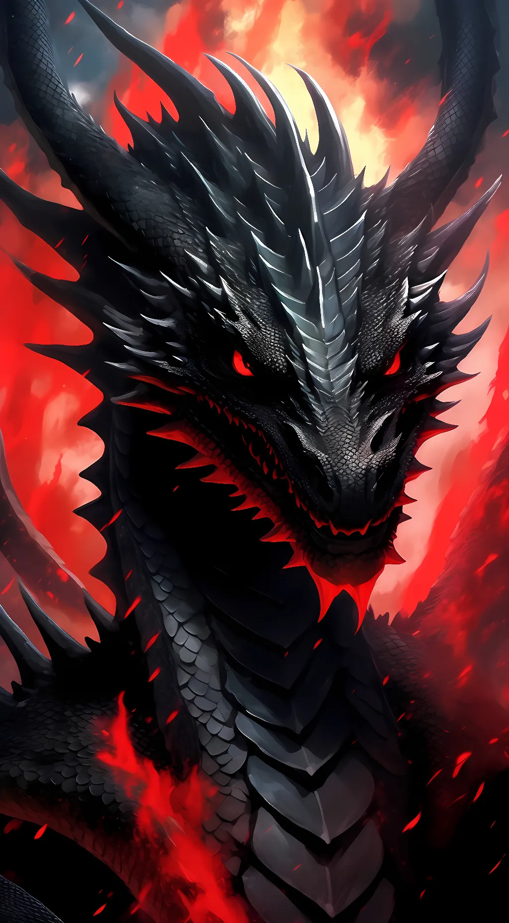 ai character: Sinister dragon  background