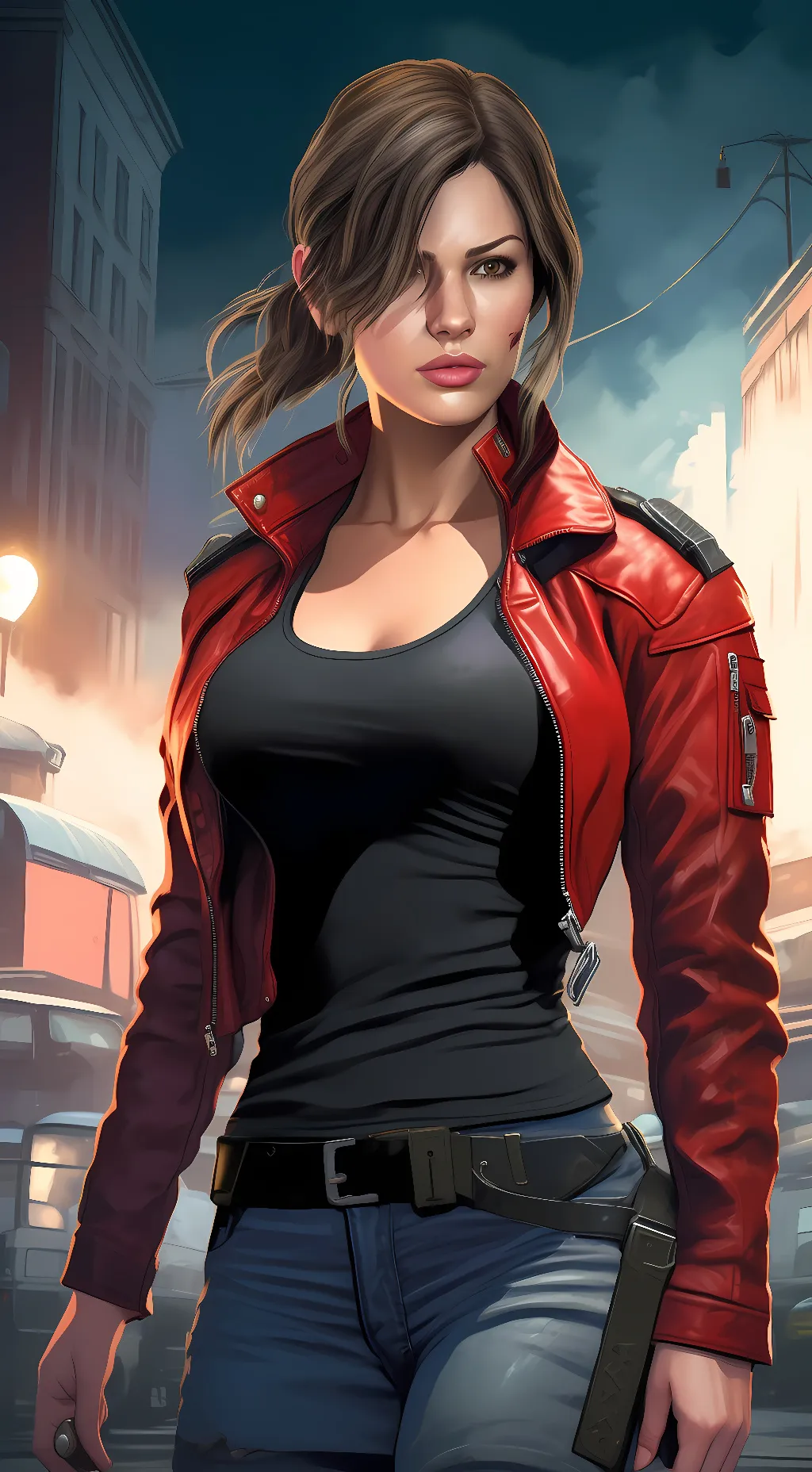 ai character: Claire redfeild  background