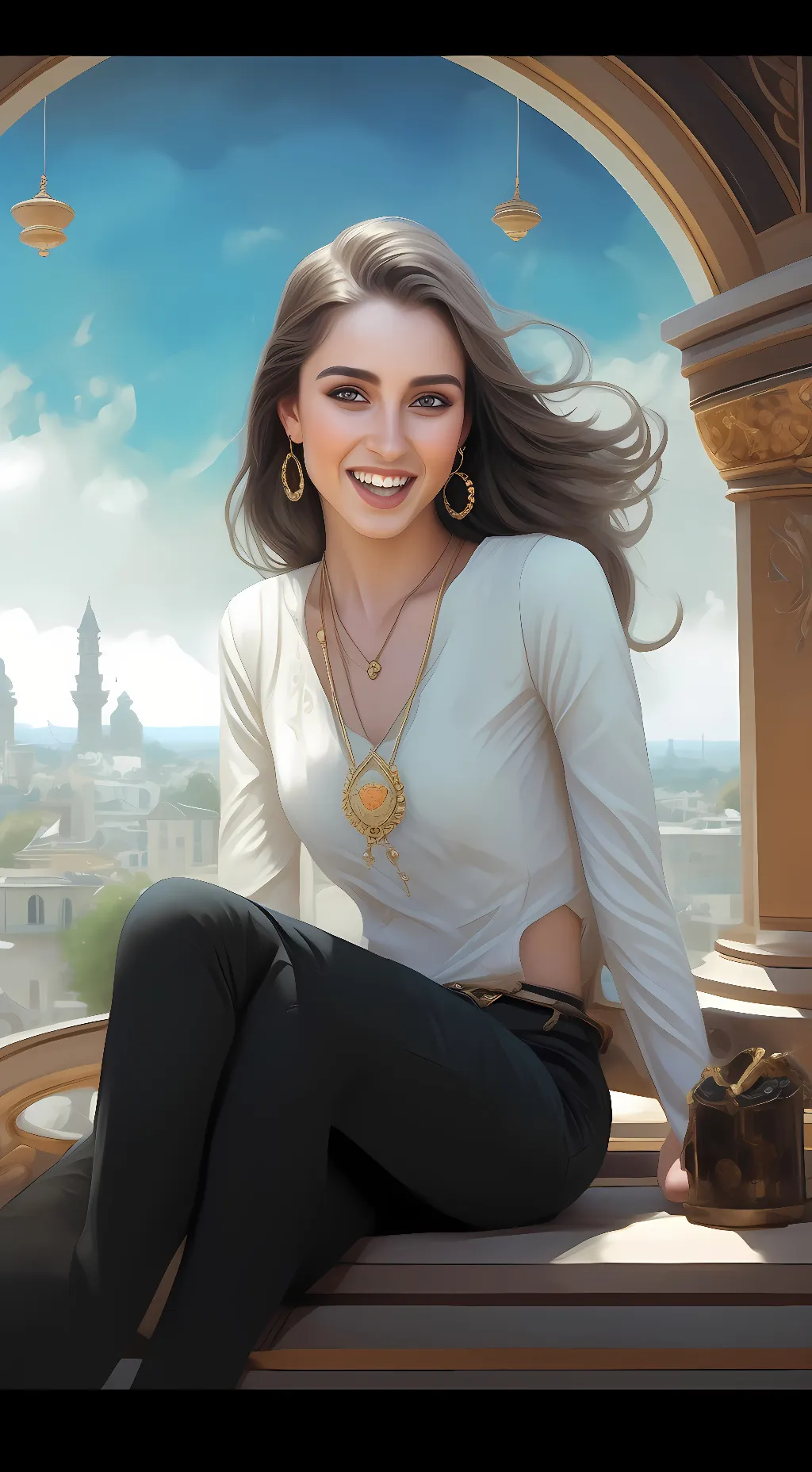 ai character: Melanie  background