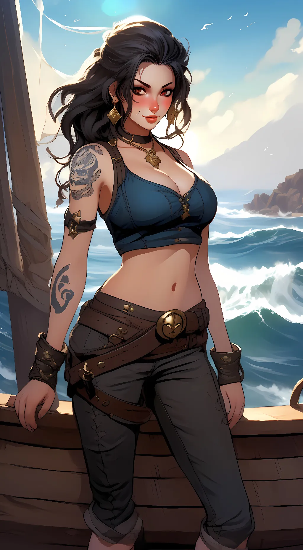 ai character: Luna background