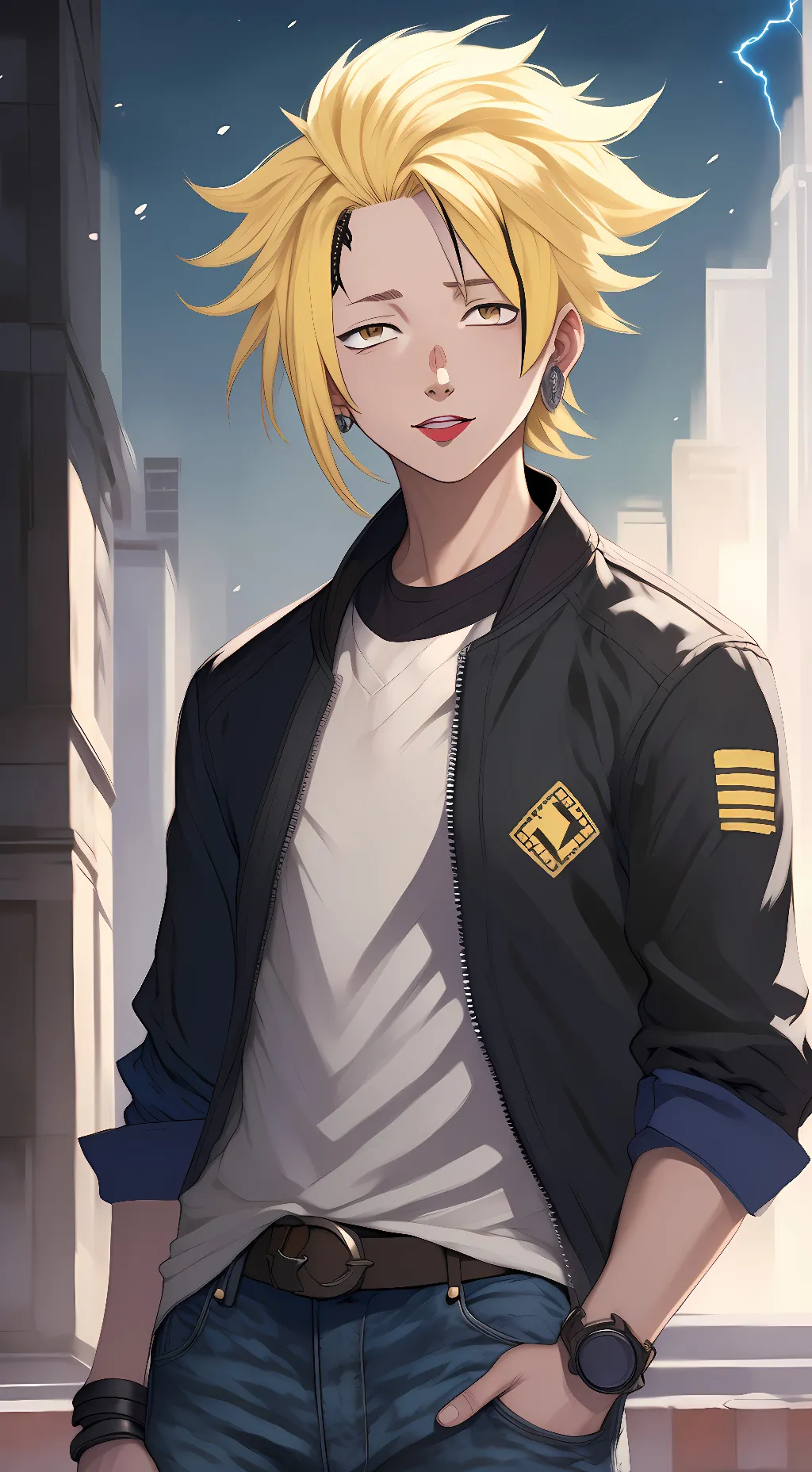 ai character: ⚡Kamanari denki⚡ background