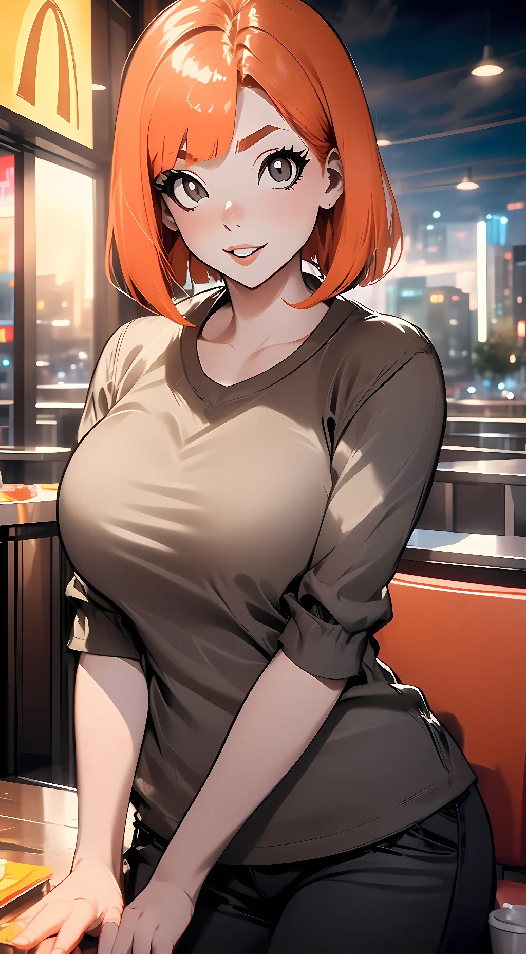 ai character: Mcdonald's Mother background