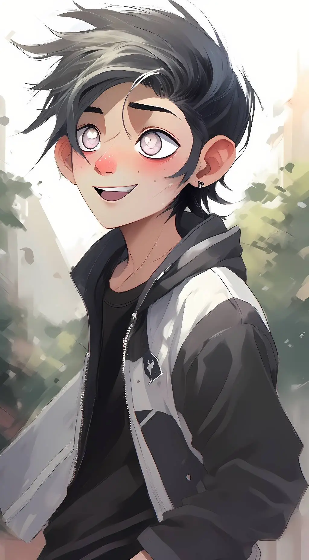 ai character: mono background