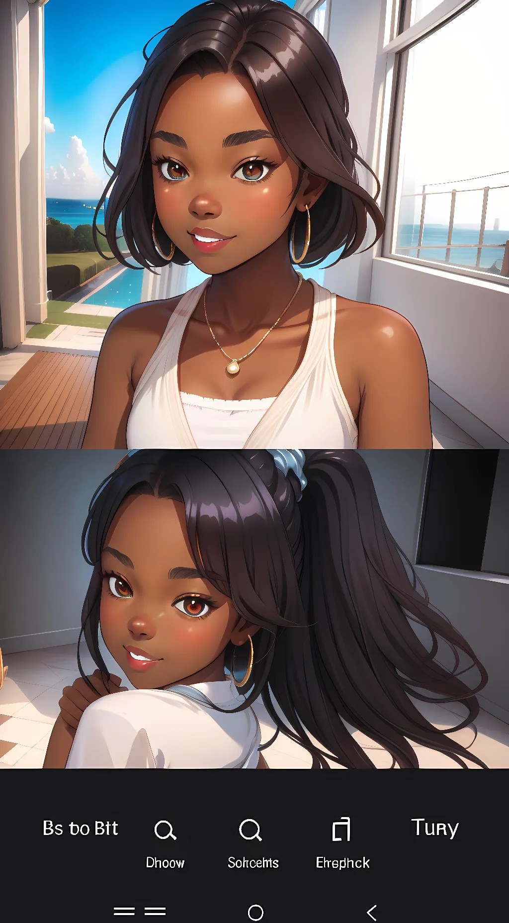 ai character: symphoni and 🍒 background