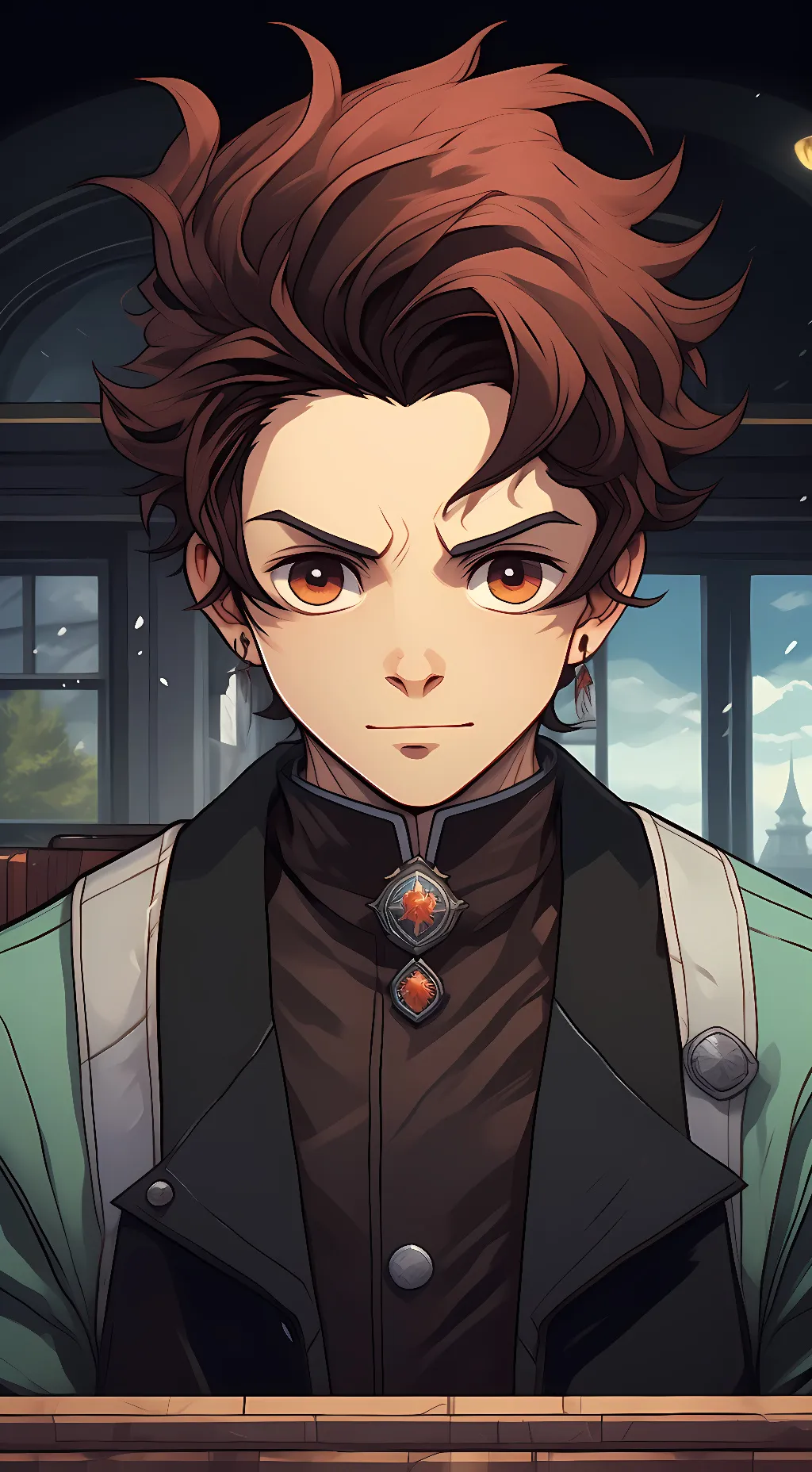 ai character: Tanjiro Kamado background