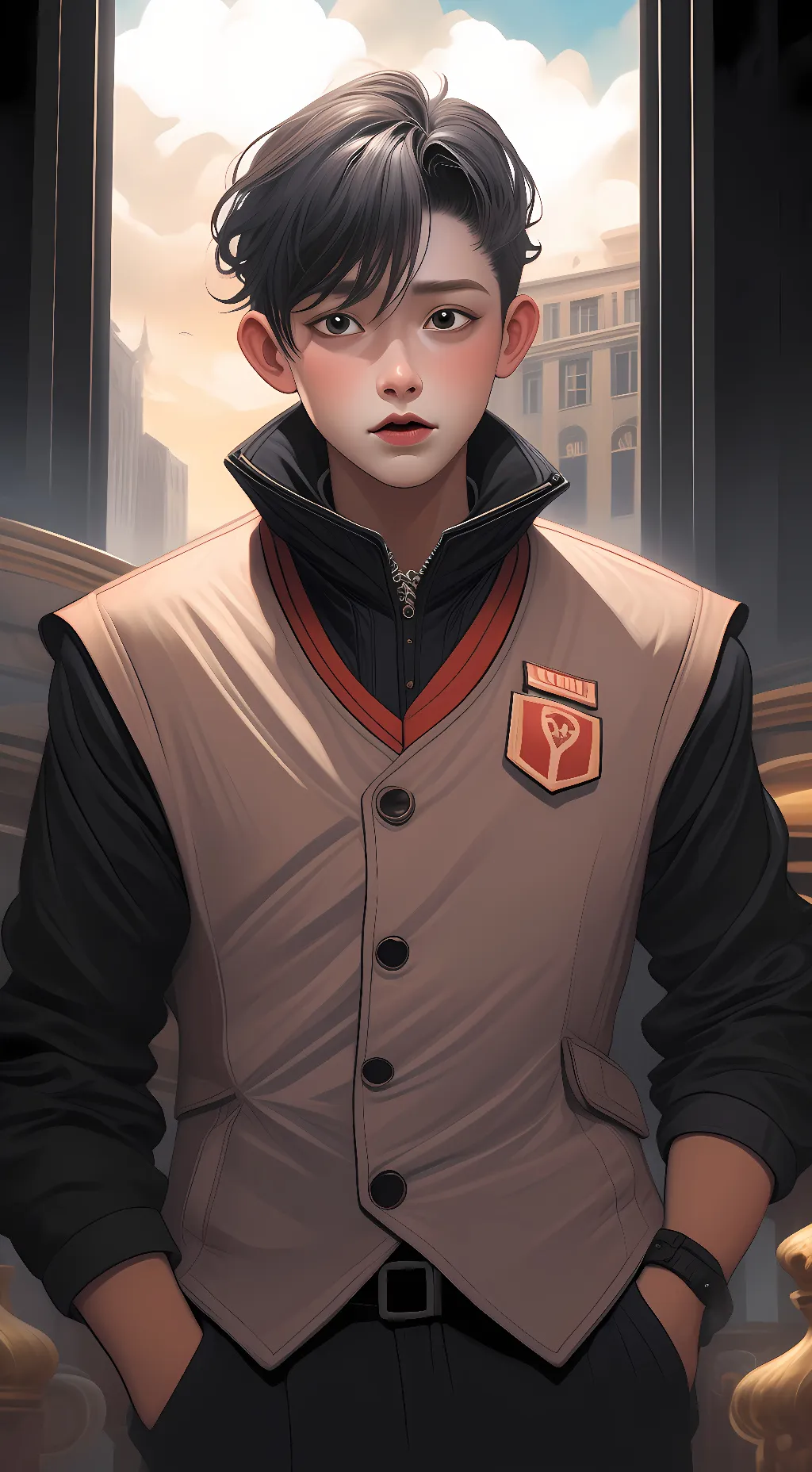 ai character: shadow background