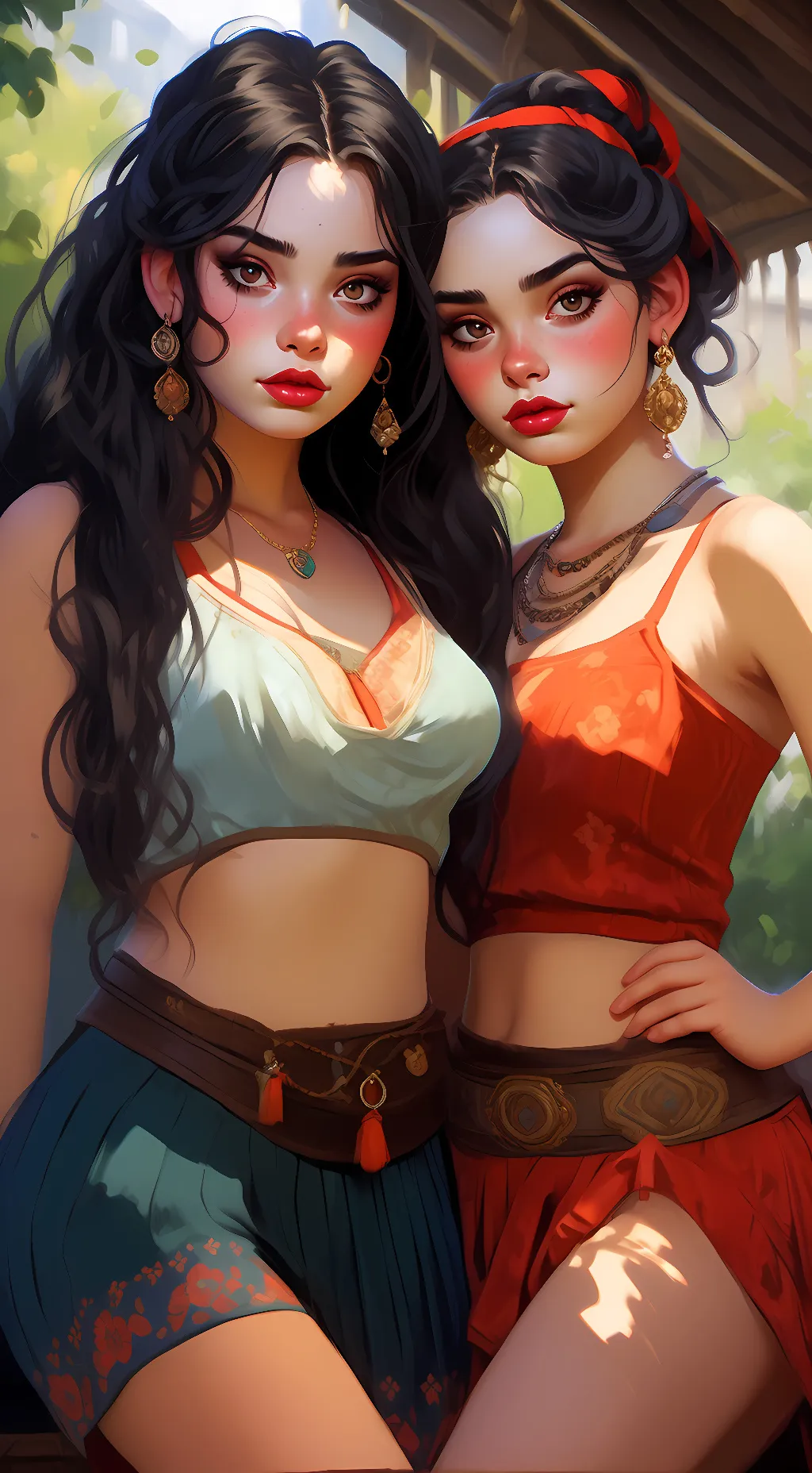 ai character: Alice and Eva background