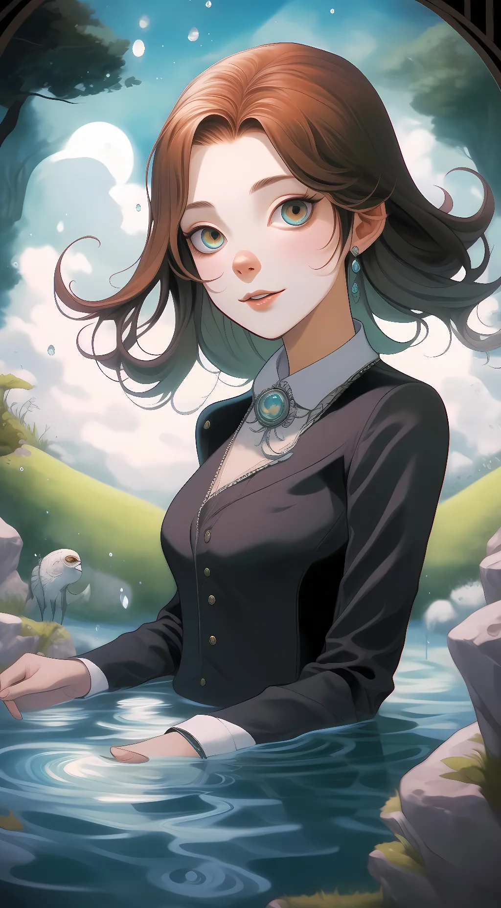 ai character: bottle background