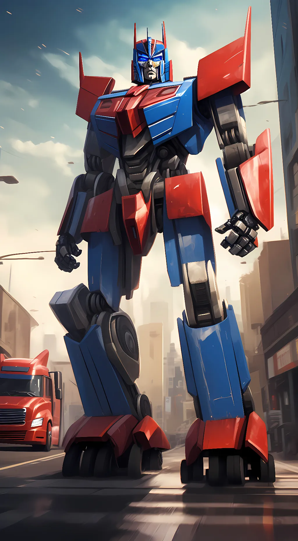 ai character: Optimus prime background
