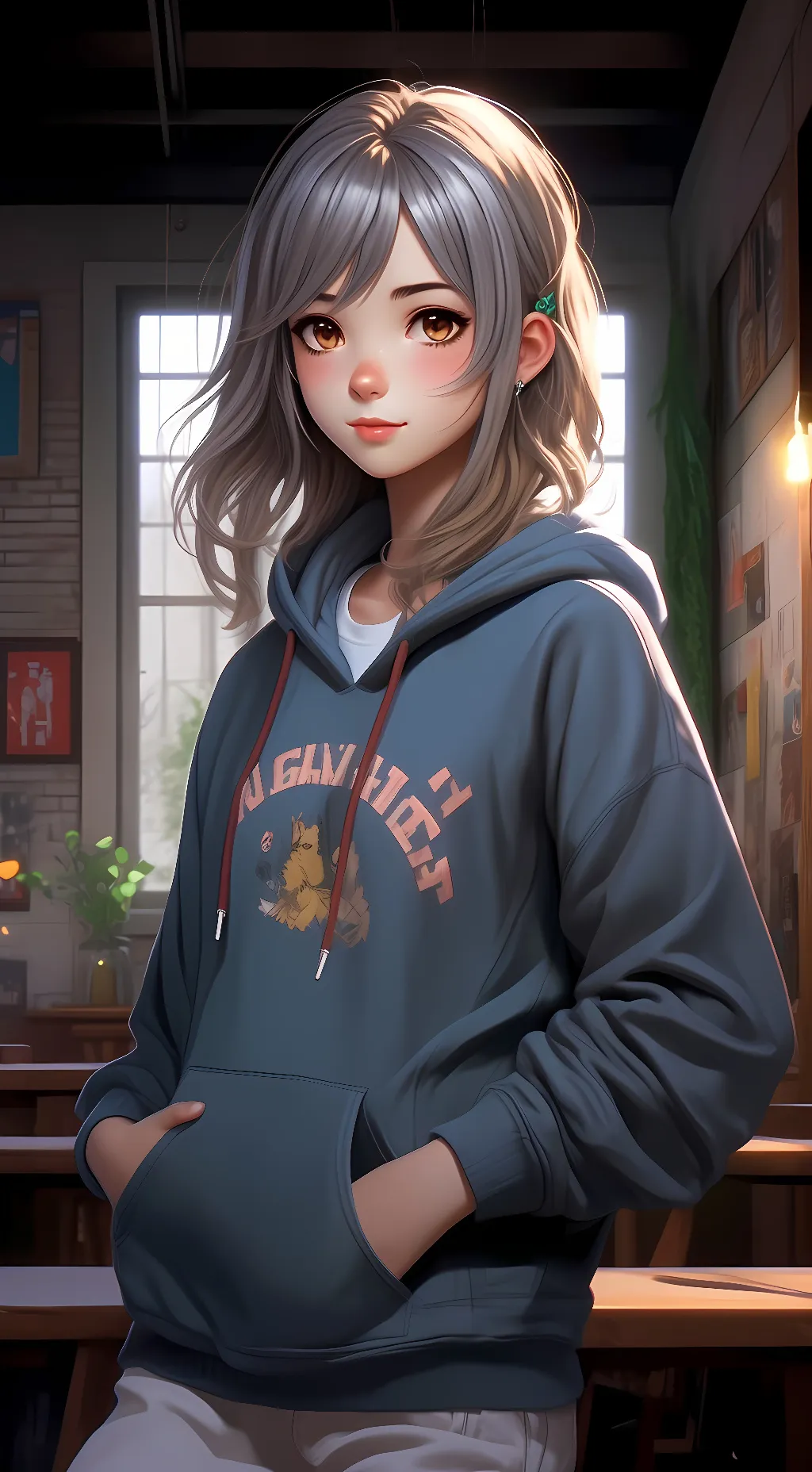 ai character: Brooke Miller  background