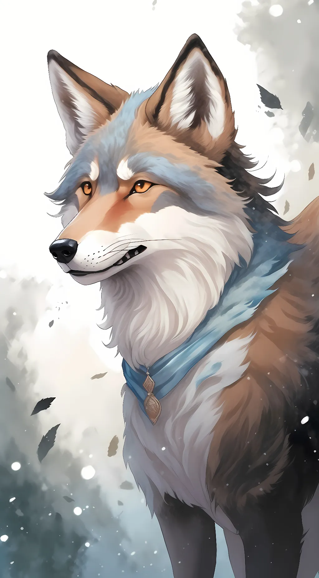 ai character: Cleo (wolf fox) background