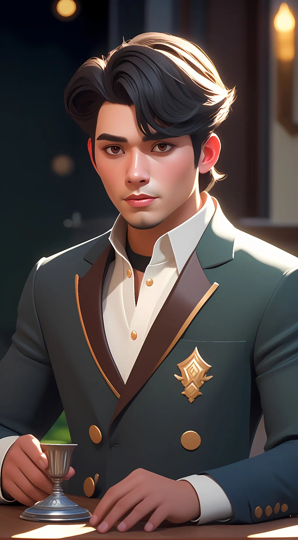 ai character: Leon background