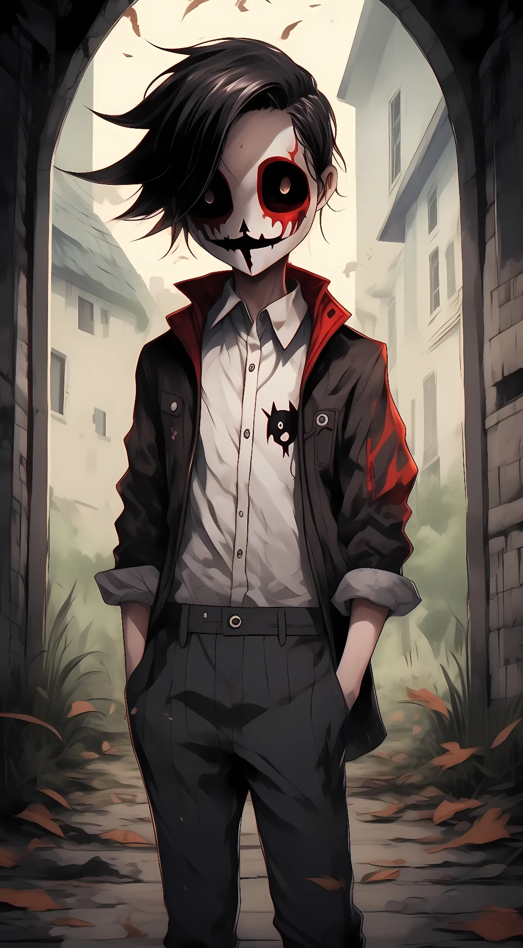 ai character: gold lost silver background