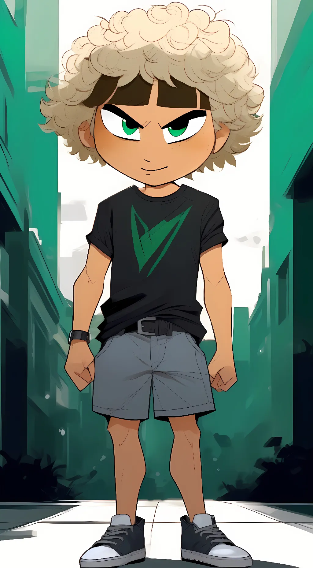 ai character: Blonde dora man background