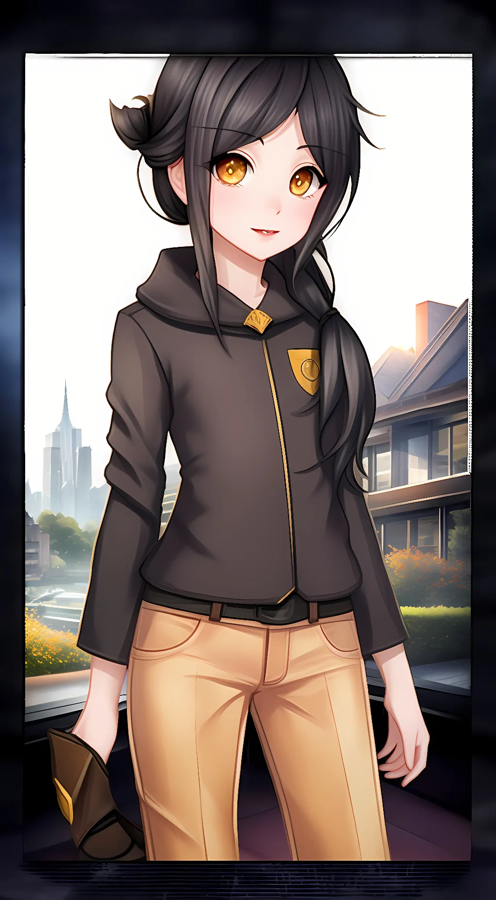 ai character: purple girl background