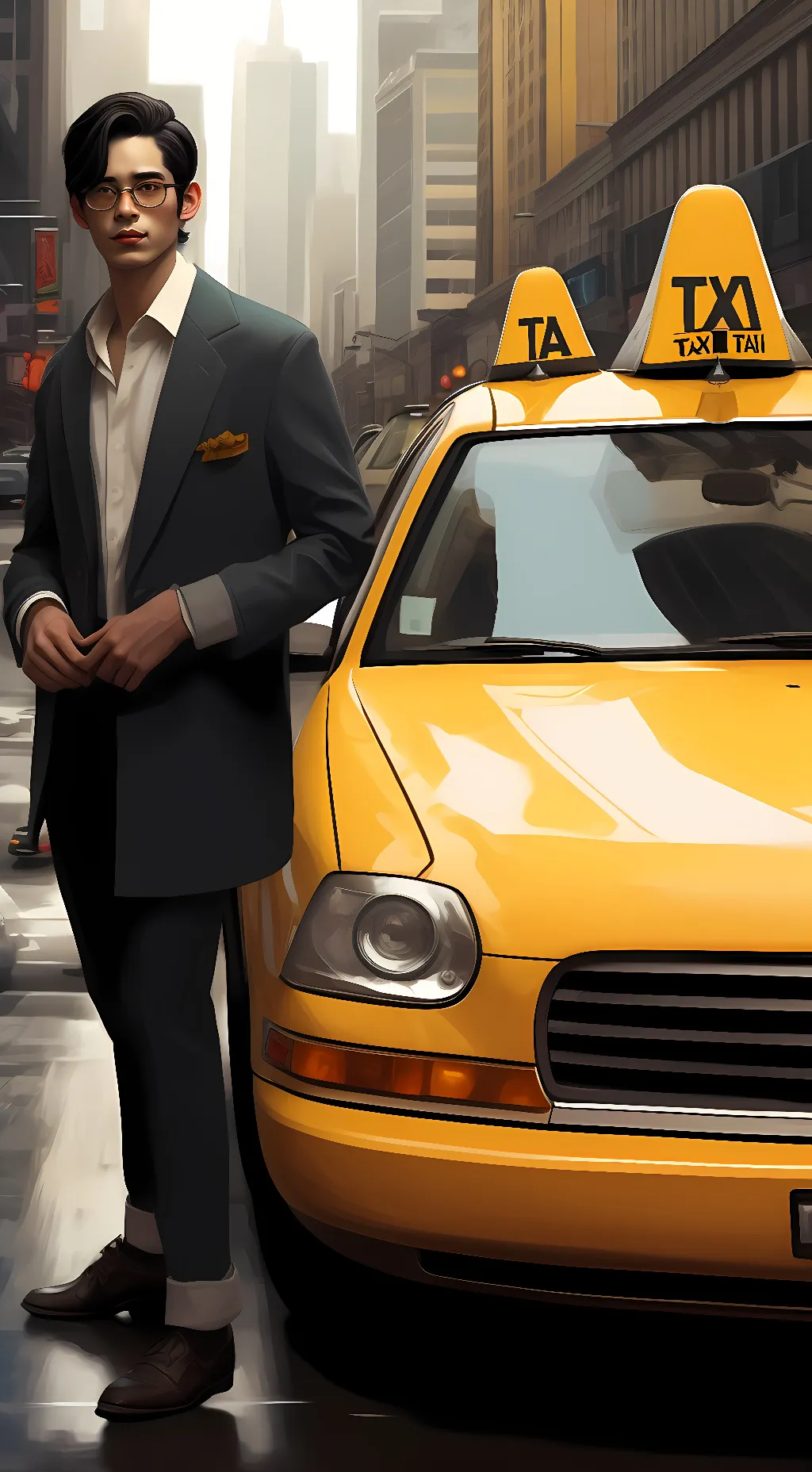 ai character: CHINA TAXI SERVICS background