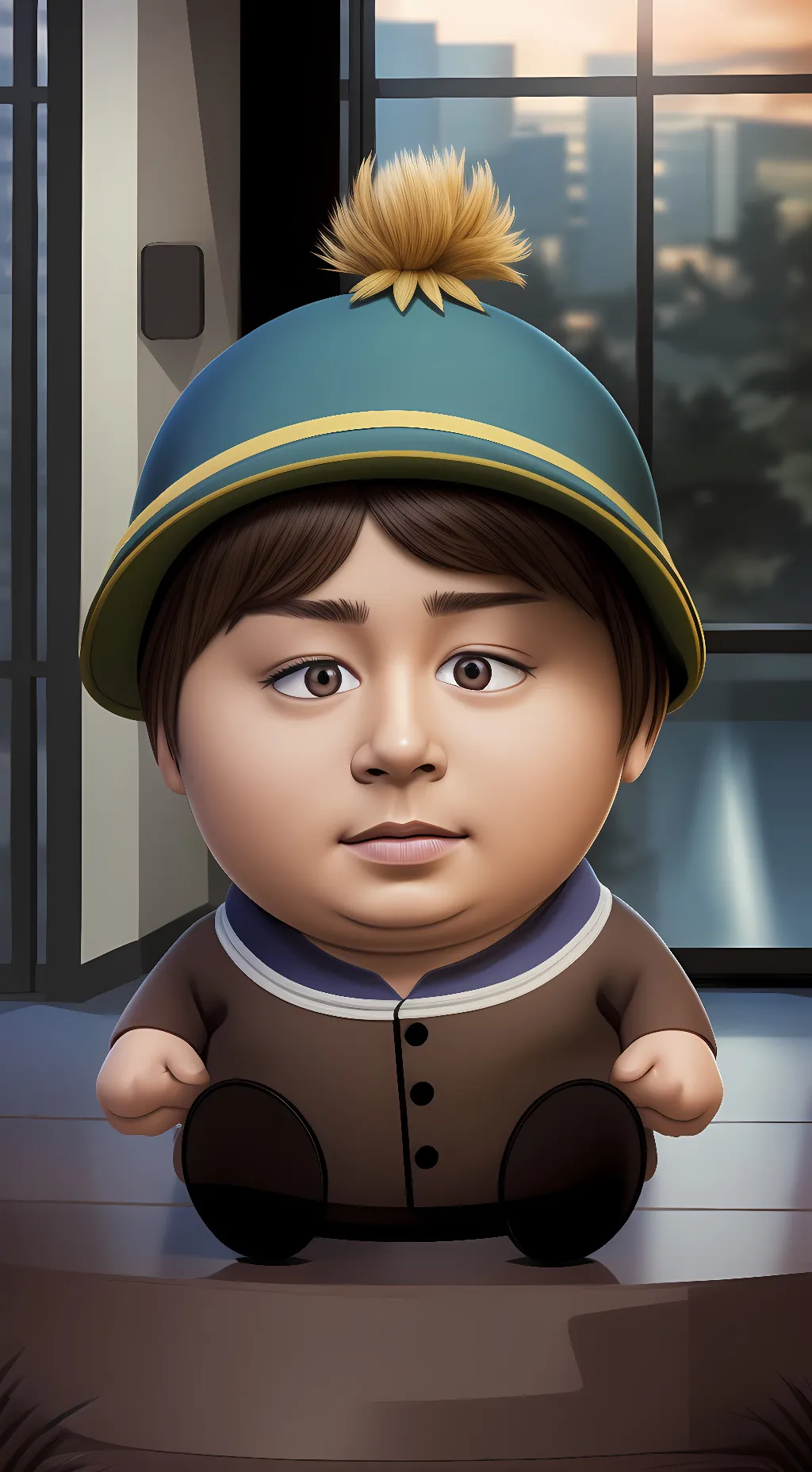 ai character: Real life cartman background