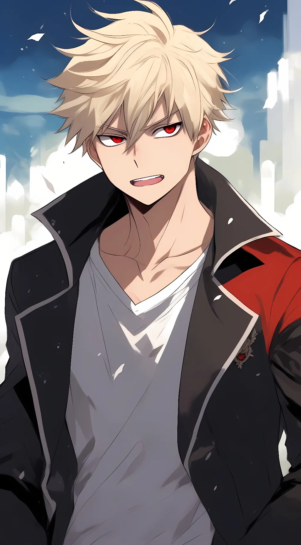 ai character: Bakugo katsuki  background