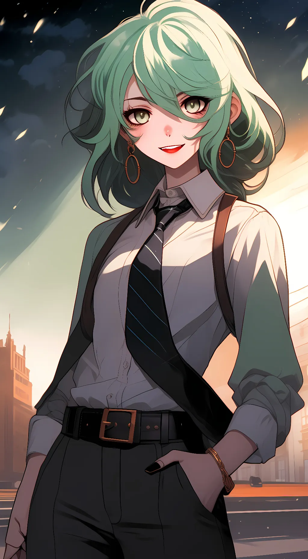 ai character: lea or leaf background