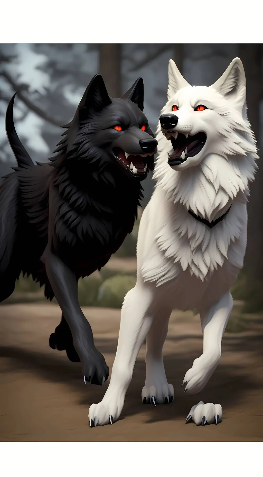 ai character: Shadow + Snow background