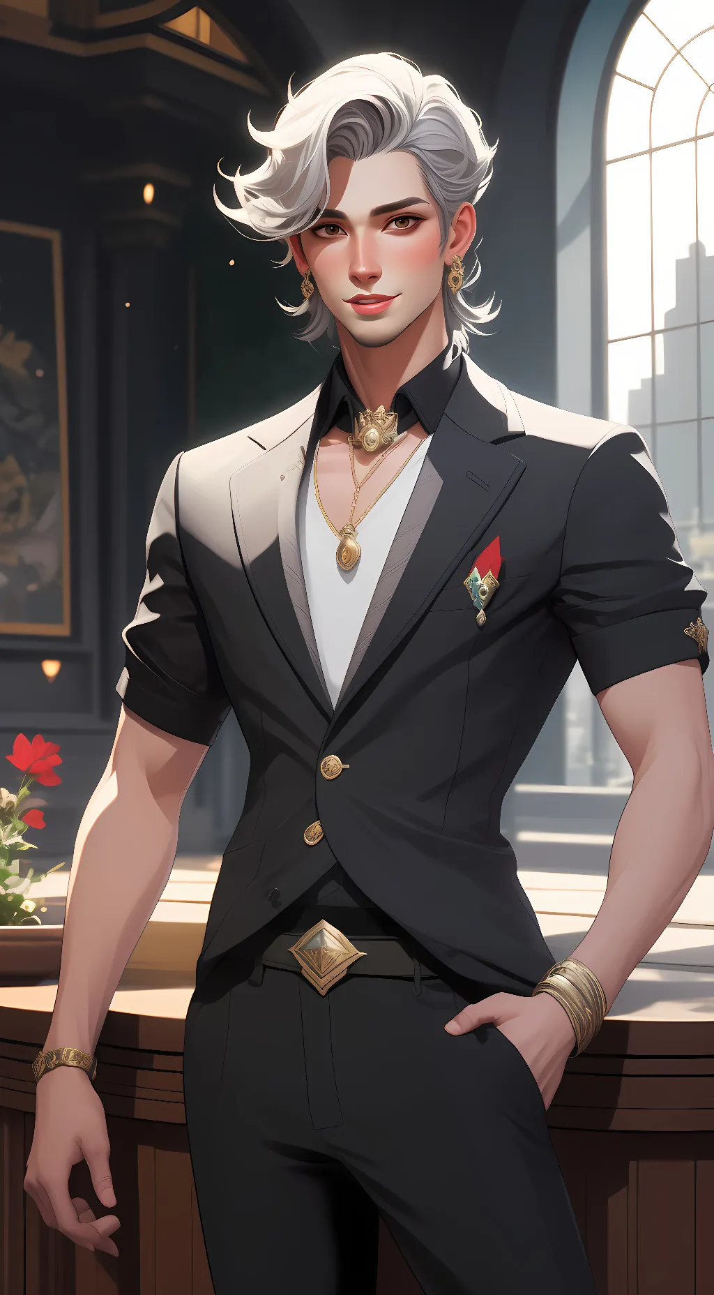 ai character: mark background