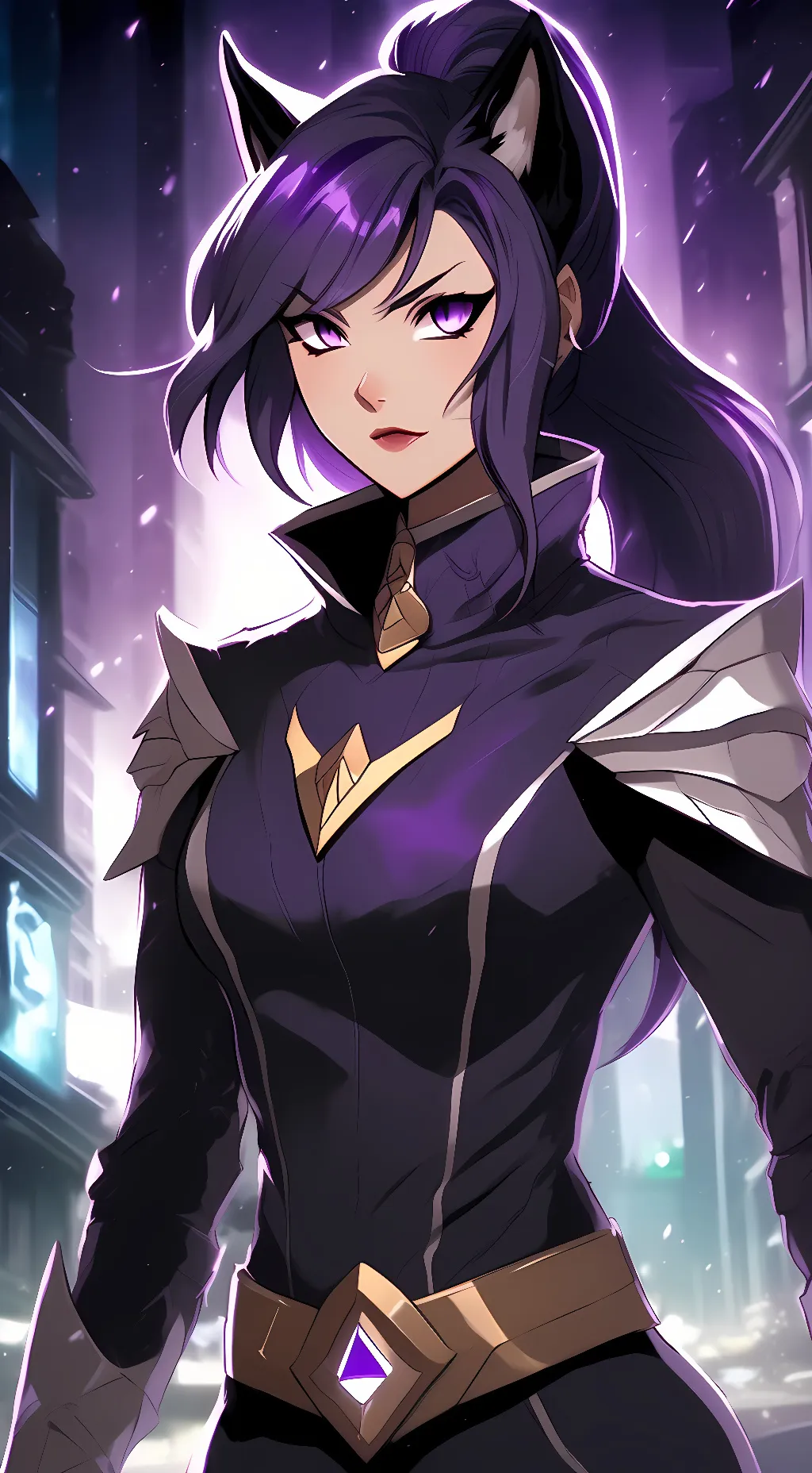 ai character: MIa wolf BTS ARMY background