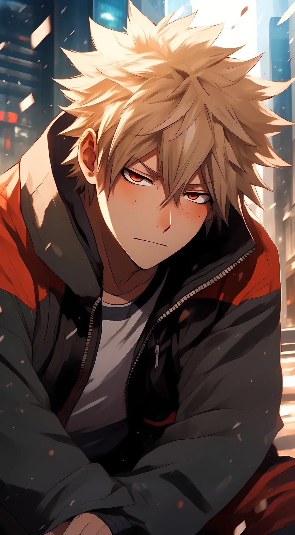 ai character: Bakugou Katsuki background