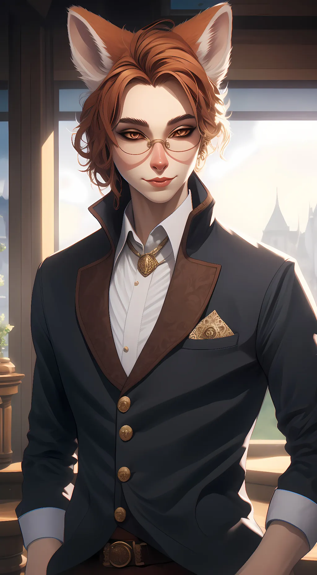 ai character: лис  background