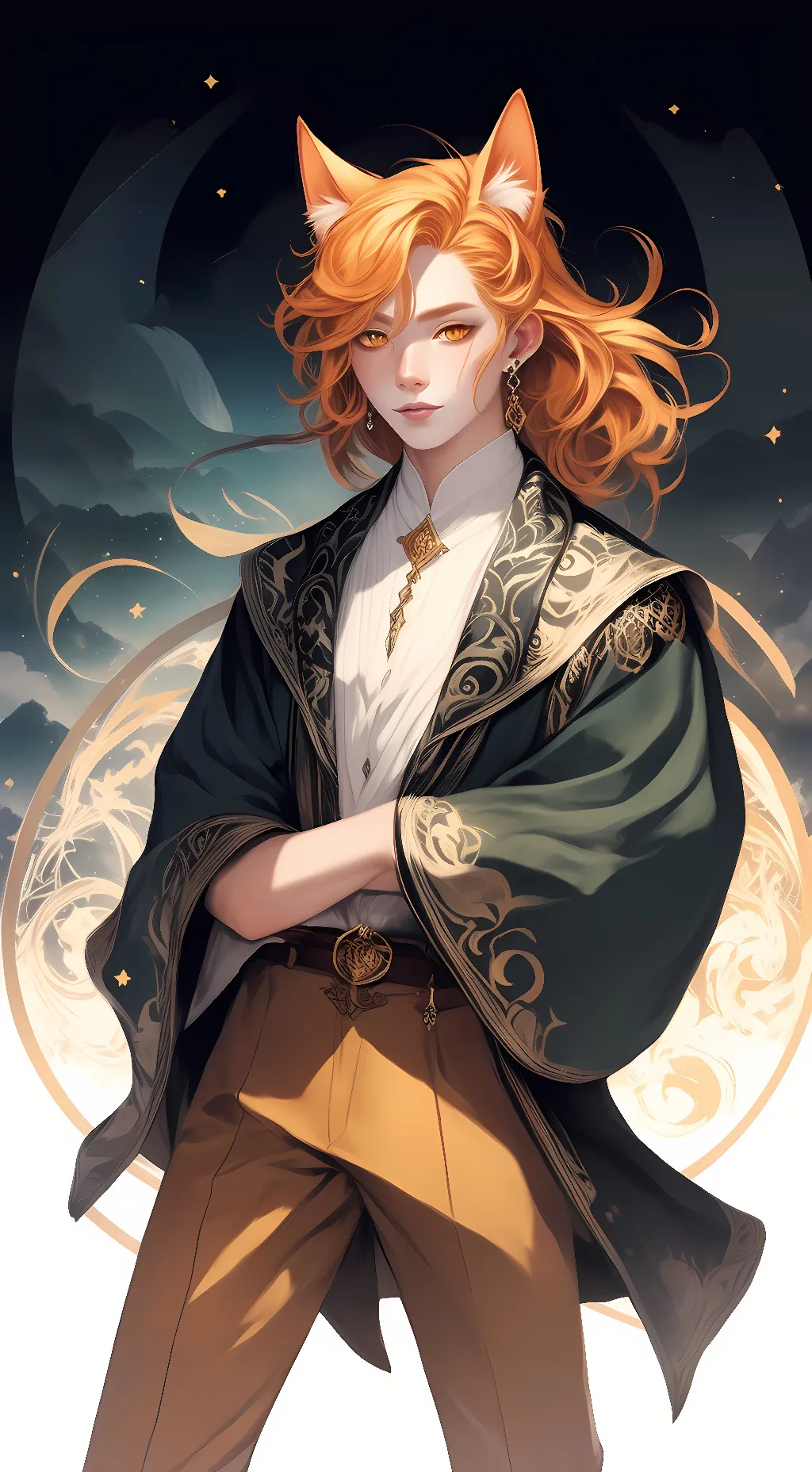 ai character: Ginger background