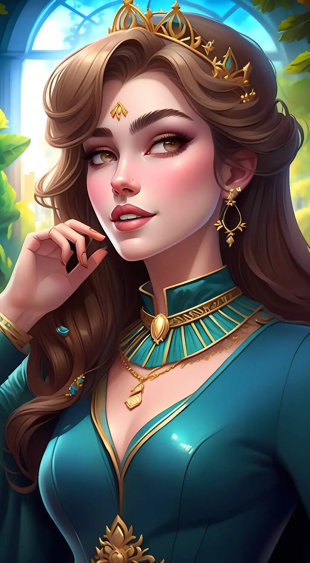 ai character: Abigail Allium  background