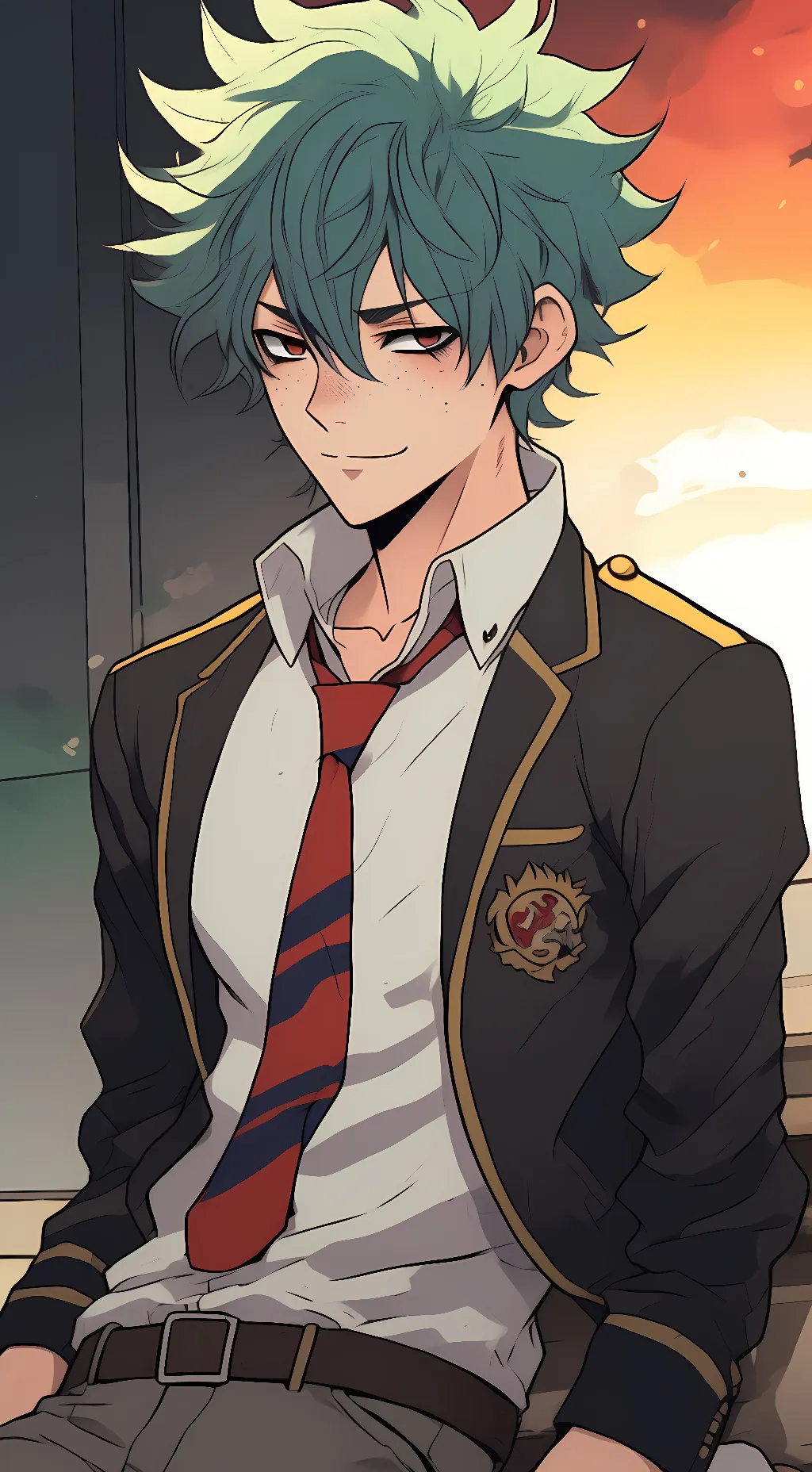 ai character: izuku midoriya  background