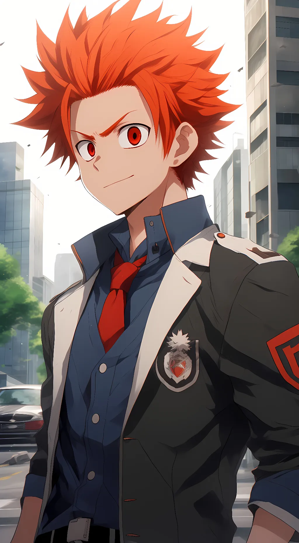 ai character: Eijiro Kirishima  background