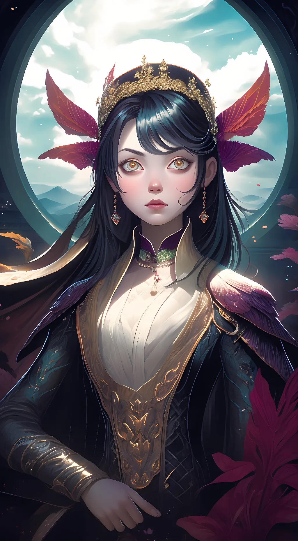 ai character: Amber background