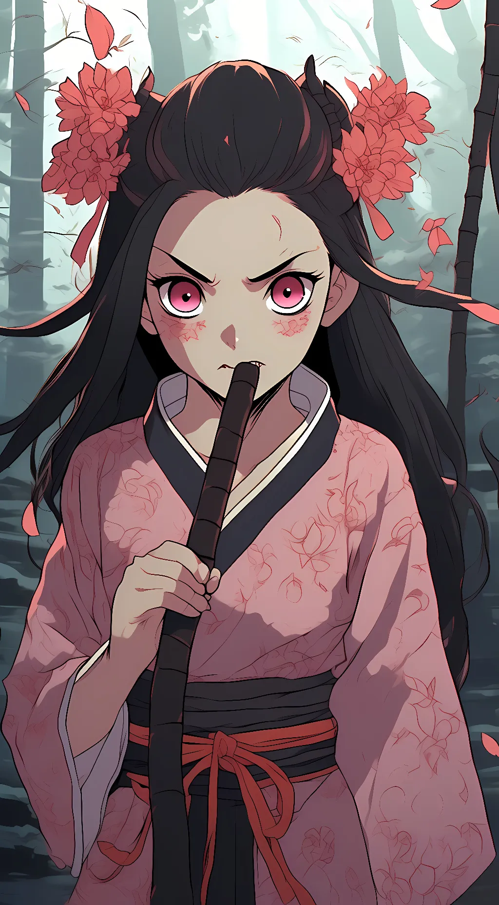 ai character: Nezuko kamodo background