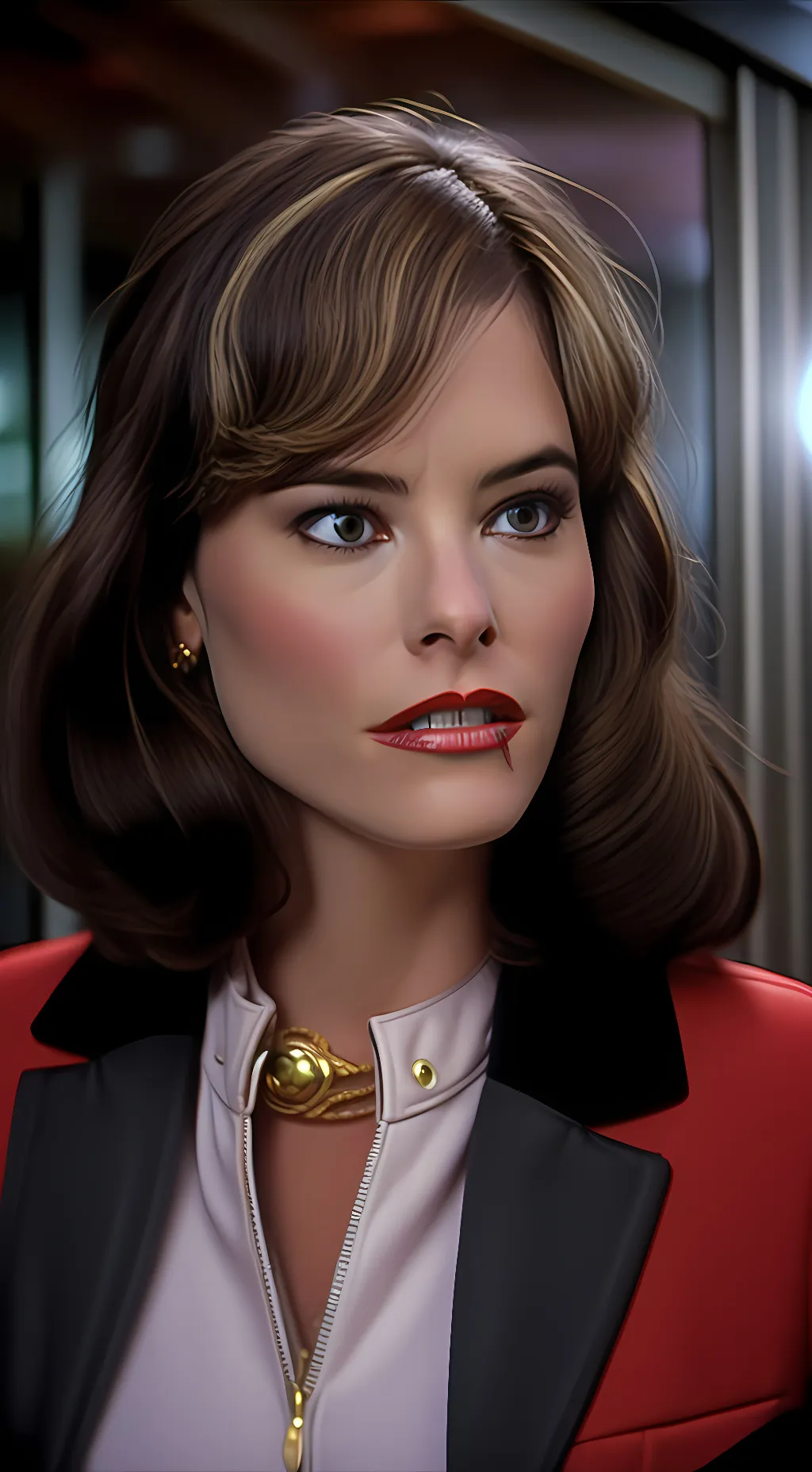 ai character: Jennifer Jolie background