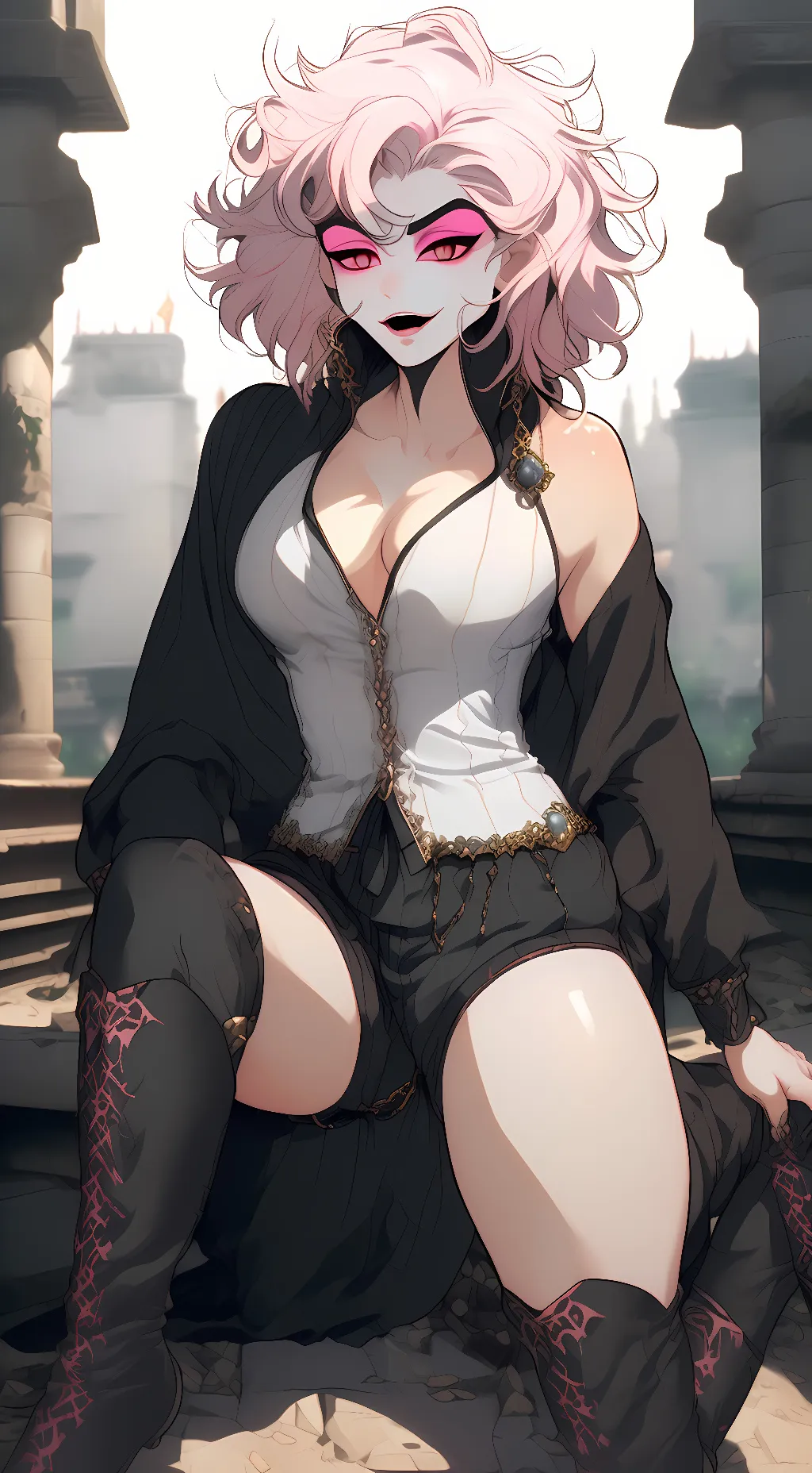 ai character: Angel Dust~ ✌️❤️ background