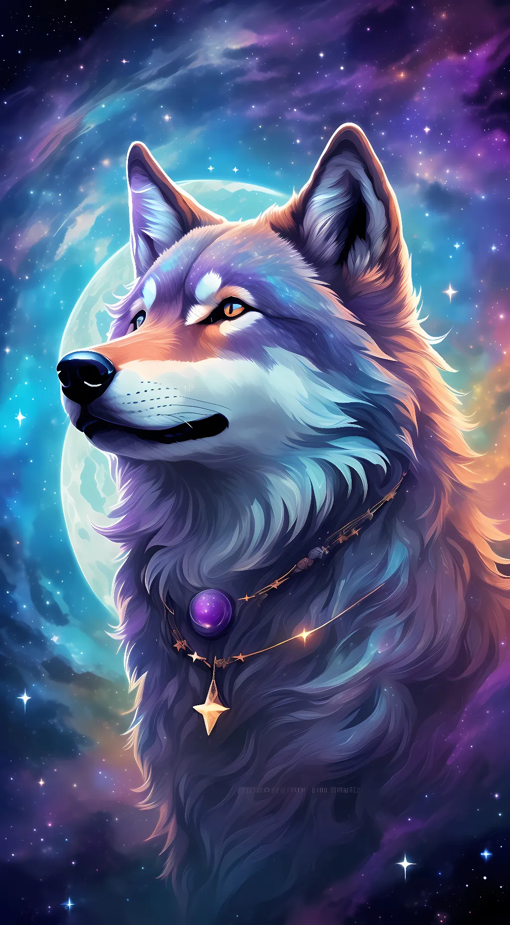 ai character: 🐺♡Galaxy♡🐺 background