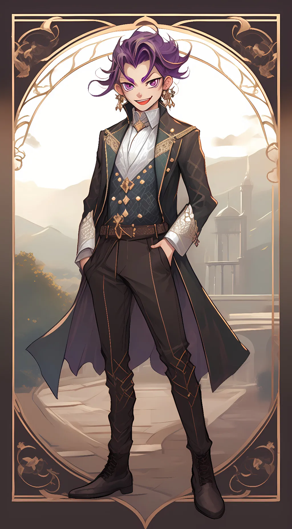 ai character: Yuri (yugioh) background