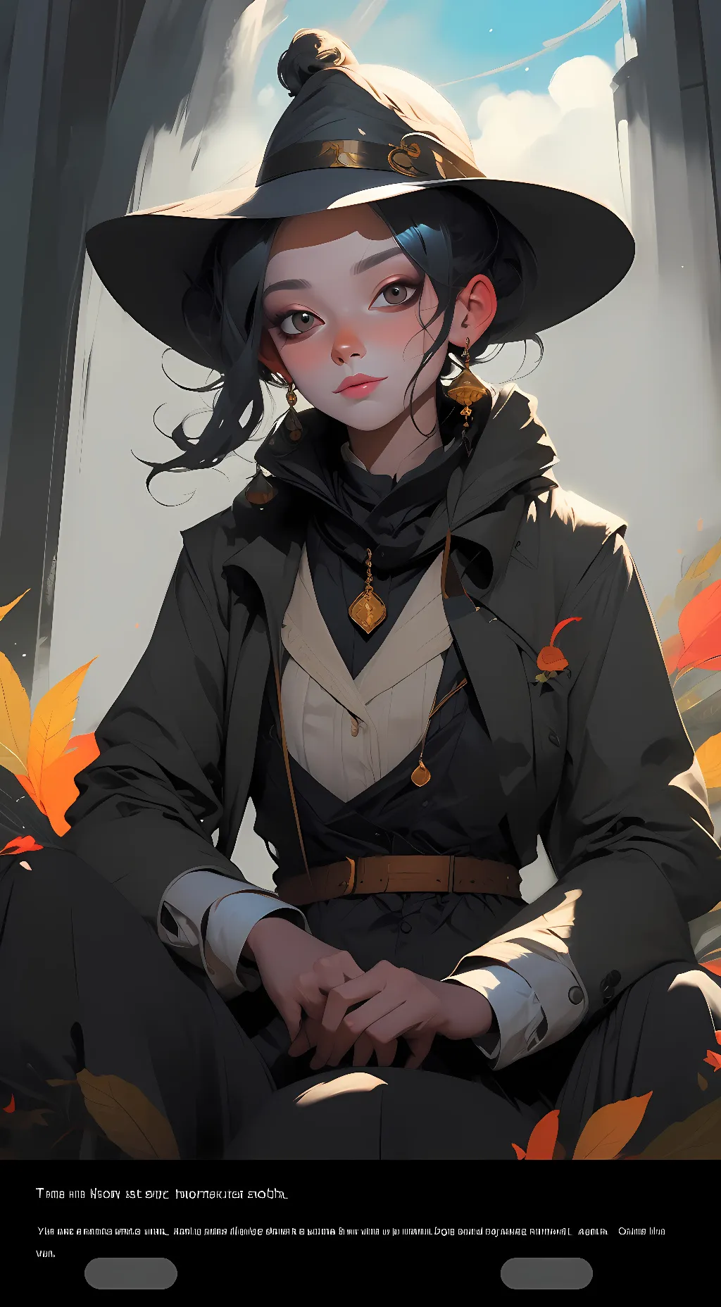 ai character: sexy witch background
