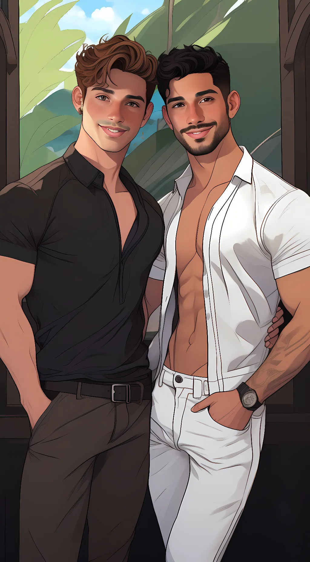 ai character: Mika and Enrique background