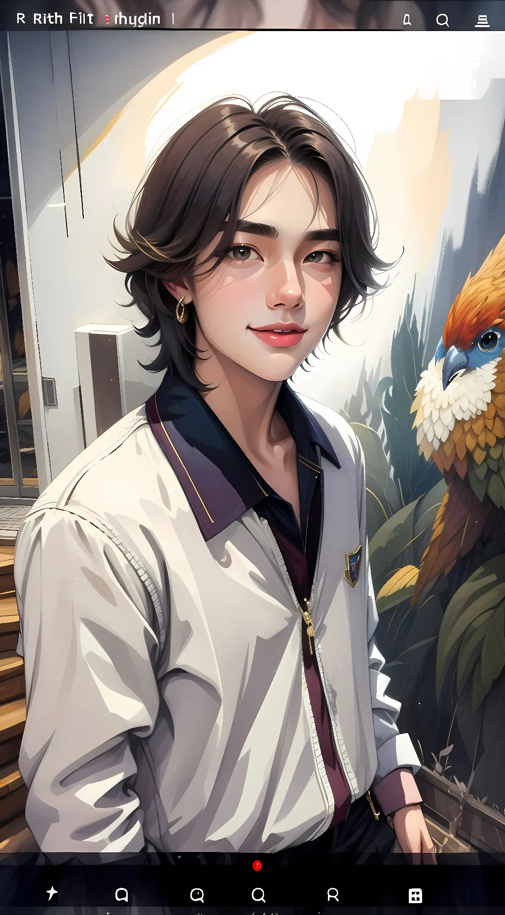 ai character: 😍Andrew💩 background