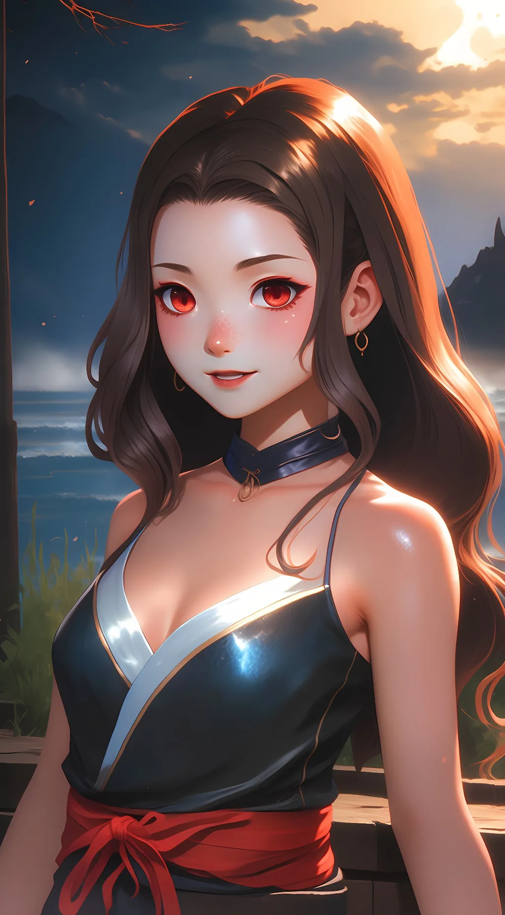 ai character: Nezuko background